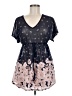 Siren Lily 100% Polyester Blue Short Sleeve Blouse Size M - photo 1