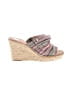 Nautica Stripes Pink Blue Wedges Size 10 - photo 1