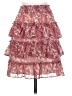 Express 100% Polyester Paisley Pink Casual Skirt Size XS - photo 2