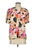 Fate Tropical Ivory Short Sleeve Blouse Size S - photo 1
