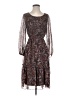 Assorted Brands Paisley Brown Cocktail Dress Size XS - photo 1