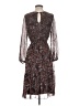 Assorted Brands Paisley Brown Cocktail Dress Size XS - photo 2