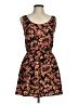 Ambiance Apparel 100% Polyester Floral Black Casual Dress Size M - photo 1