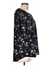 Joe Fresh 100% Polyester Black Short Sleeve Blouse Size L - photo 4