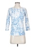 Ruby Rd. Blue 3/4 Sleeve Blouse Size S - photo 1
