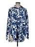 Unbranded Print Blue Long Sleeve Blouse Size M - photo 1