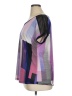 Worthington Color Block Purple Short Sleeve Blouse Size XL - photo 5