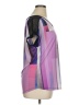 Worthington Color Block Purple Short Sleeve Blouse Size XL - photo 4