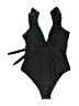Unbranded Solid Black One Piece Swimsuit Size L - photo 2