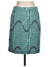 Halogen Chevron-herringbone Teal Casual Skirt Size 8 - photo 1