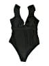 Unbranded Solid Black One Piece Swimsuit Size L - photo 1