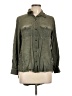 Indigo Thread Co. 100% Rayon Green Long Sleeve Button-Down Shirt Size L - photo 1