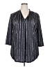 Naggoo Black 3/4 Sleeve Blouse Size 2X - photo 1