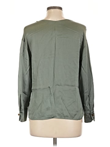 Vince. Long Sleeve Silk Top (view 2)