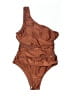 Unbranded Solid Brown One Piece Swimsuit Size S - photo 1