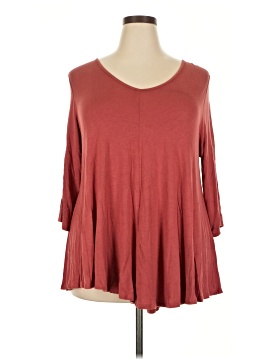 Green Envelope 3/4 Sleeve Top