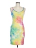 Popular 21 Tie-dye Yellow Cocktail Dress Size L - photo 1