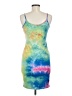 Popular 21 Tie-dye Yellow Cocktail Dress Size L - photo 2