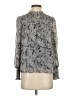 Cinq à Sept 100% Polyester Paisley Gray Long Sleeve Blouse Size XS - photo 1