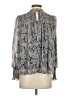 Cinq à Sept 100% Polyester Paisley Gray Long Sleeve Blouse Size XS - photo 2