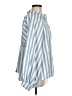 Unbranded 100% Polyester Stripes Blue Long Sleeve Blouse Size M - photo 4