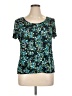 Kim Rogers Teal Short Sleeve Top Size XL - photo 1