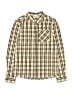 Bonpoint 100% Cotton Plaid Yellow Long Sleeve Button-Down Shirt Size 14 - photo 1