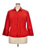 Kathy Che Red Long Sleeve Button-Down Shirt Size 18 - photo 1