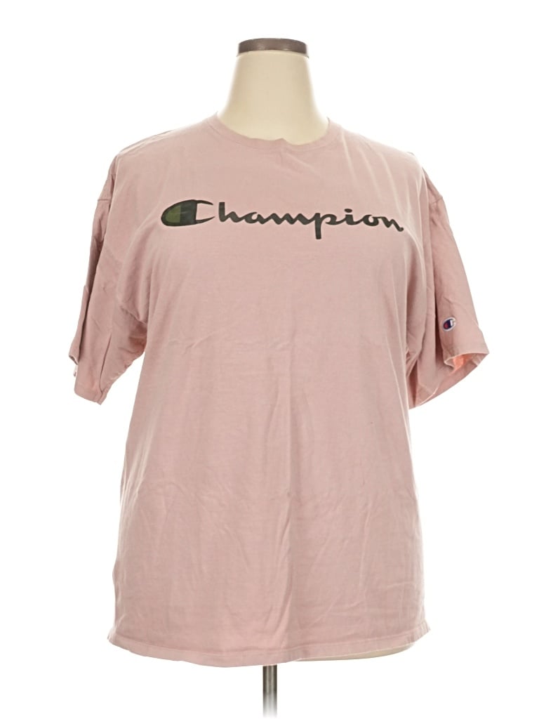 Pre-owned Champion Short Sleeve T-shirt In Pink