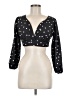 Assorted Brands Black 3/4 Sleeve Blouse Size M - photo 1