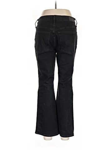 Madewell Kick Out Crop Jeans in Black Rinse Wash (view 2)