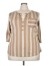 Eden & Olivia Tan 3/4 Sleeve Blouse Size 3X - photo 1