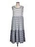 Max Studio Stripes Gray Casual Dress Size L - photo 1