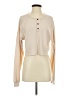 Princess Polly Ivory Tan Long Sleeve Henley Size 4 - photo 1