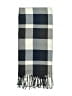 Plush Plaid Gray Blue Scarf One size - photo 2