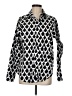 brave + true Hearts Silver Long Sleeve Button-Down Shirt Size M - photo 1