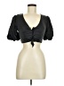 Two Sisters Black Short Sleeve Top Size 6 - photo 1