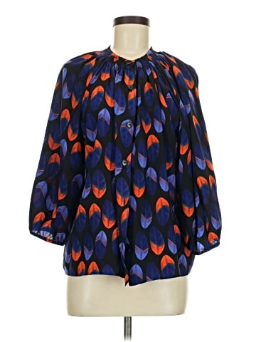 Tucker 3/4 Sleeve Silk Top (view 1)