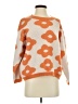 Shein Print Orange Pullover Sweater Size S - photo 1