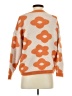 Shein Print Orange Pullover Sweater Size S - photo 2