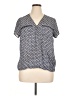 Maurices 100% Polyester Blue Short Sleeve Blouse Size 14 (0) - photo 1