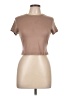 Shein Tan Short Sleeve Turtleneck Size L - photo 1