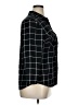 Merona 100% Rayon Plaid Black 3/4 Sleeve Button-Down Shirt Size XL - photo 4