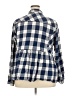 Torrid Plaid Blue Long Sleeve Button-Down Shirt Size 4X Plus (4) - photo 2