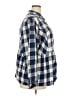 Torrid Plaid Blue Long Sleeve Button-Down Shirt Size 4X Plus (4) - photo 4