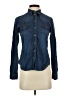 April Jeans Blue Long Sleeve Button-Down Shirt Size S - photo 1