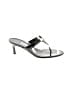 Salvatore Ferragamo Silver Black Sandals Size 6 1/2 - photo 1
