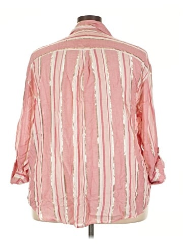 Club Z Collection 3/4 Sleeve Button-Down Shirt (view 2)