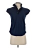 Elizabeth McKay Blue Sleeveless Button-Down Shirt Size 0 - photo 1