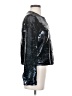 Dolce Cabo 100% Rayon Metallic Black Long Sleeve Blouse Size XS - photo 4